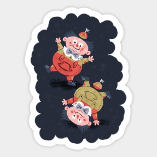 Tweedledum & Tweedledee - Alice in Wonderland Sticker